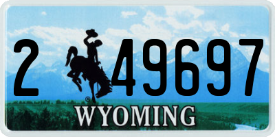 WY license plate 249697