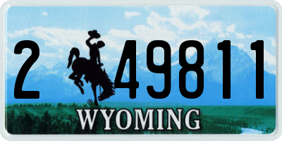 WY license plate 249811