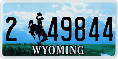WY license plate 249844