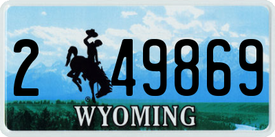 WY license plate 249869