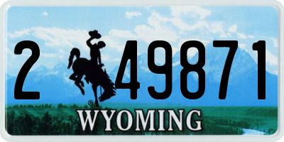 WY license plate 249871