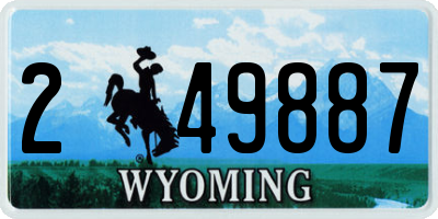 WY license plate 249887
