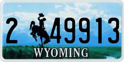 WY license plate 249913