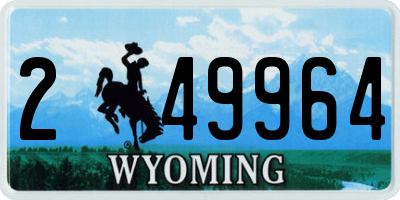 WY license plate 249964