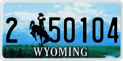 WY license plate 250104