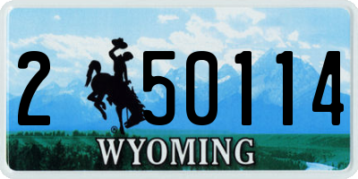 WY license plate 250114
