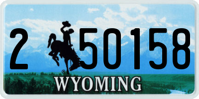 WY license plate 250158