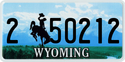 WY license plate 250212