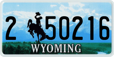 WY license plate 250216