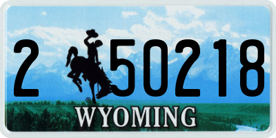 WY license plate 250218