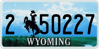 WY license plate 250227