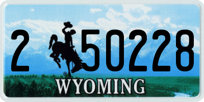 WY license plate 250228