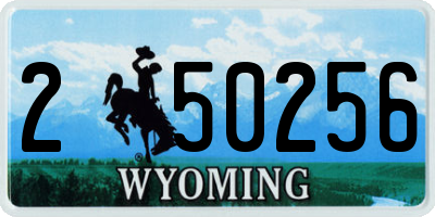 WY license plate 250256