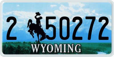 WY license plate 250272