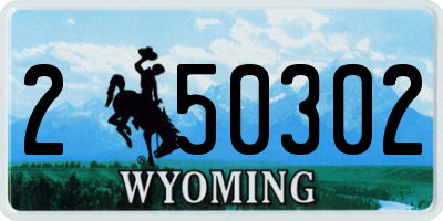 WY license plate 250302