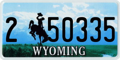 WY license plate 250335