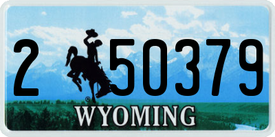 WY license plate 250379