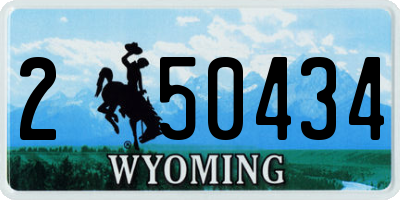 WY license plate 250434