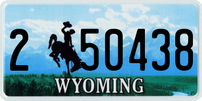 WY license plate 250438