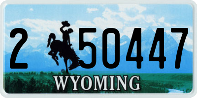 WY license plate 250447