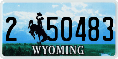 WY license plate 250483
