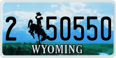 WY license plate 250550