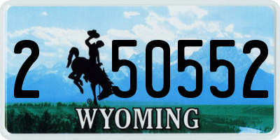 WY license plate 250552