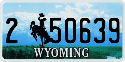 WY license plate 250639
