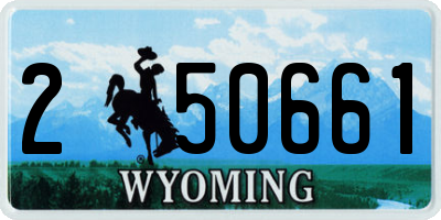 WY license plate 250661