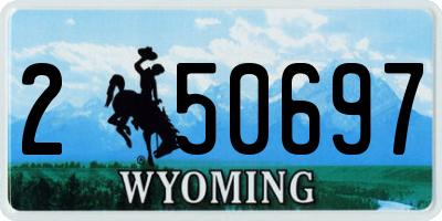 WY license plate 250697