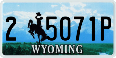 WY license plate 25071P