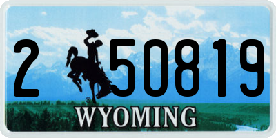 WY license plate 250819