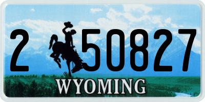 WY license plate 250827