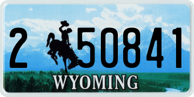 WY license plate 250841