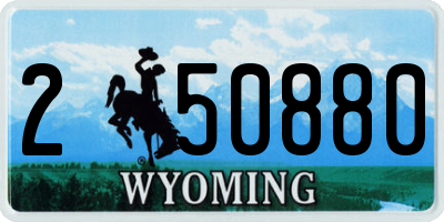 WY license plate 250880