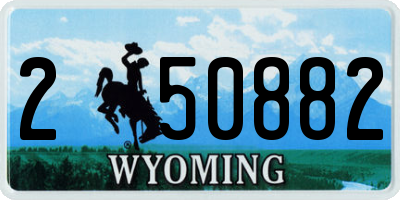 WY license plate 250882