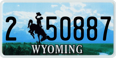 WY license plate 250887