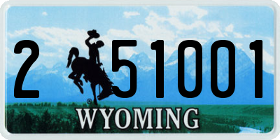 WY license plate 251001