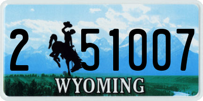WY license plate 251007