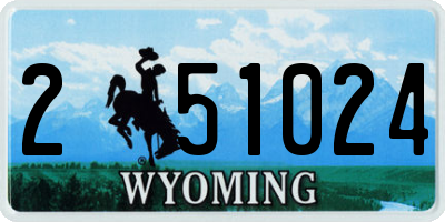 WY license plate 251024
