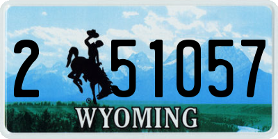 WY license plate 251057