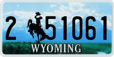 WY license plate 251061
