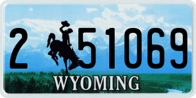 WY license plate 251069