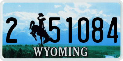 WY license plate 251084