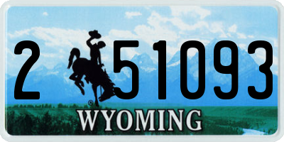 WY license plate 251093