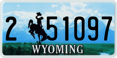 WY license plate 251097
