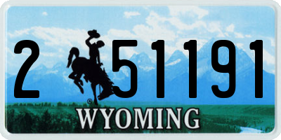 WY license plate 251191