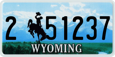 WY license plate 251237