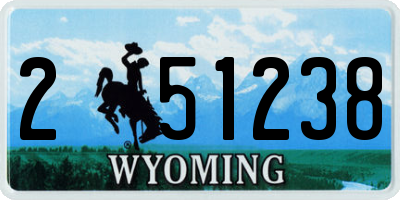 WY license plate 251238