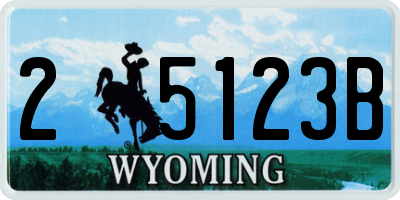 WY license plate 25123B